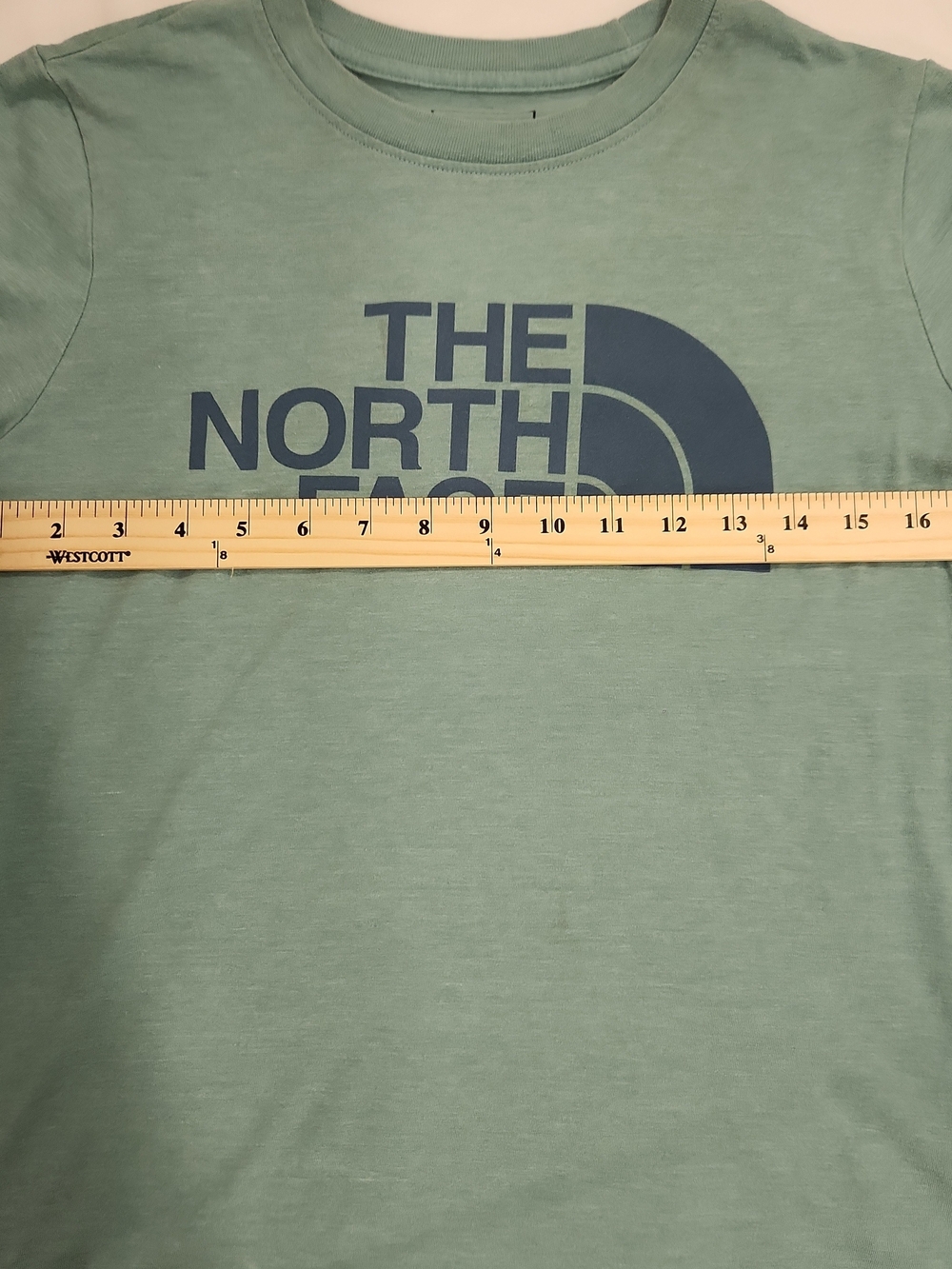 The North Face Women M Shirt Teal Blue Half Dome Logo Tee Tri-Blend Short Sleeve - Picture 6 of 7